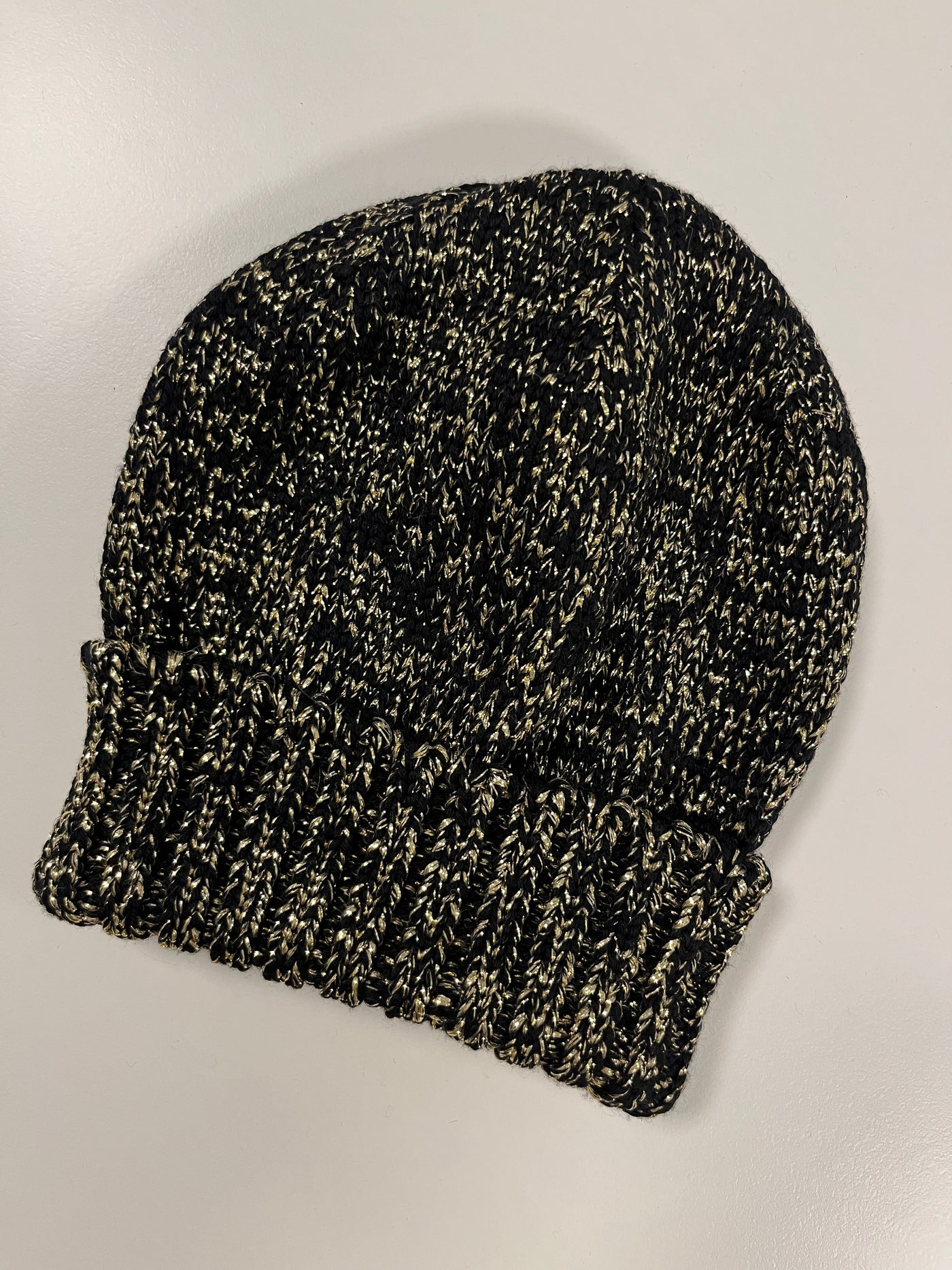 Strickmütze Schwarz/Gold