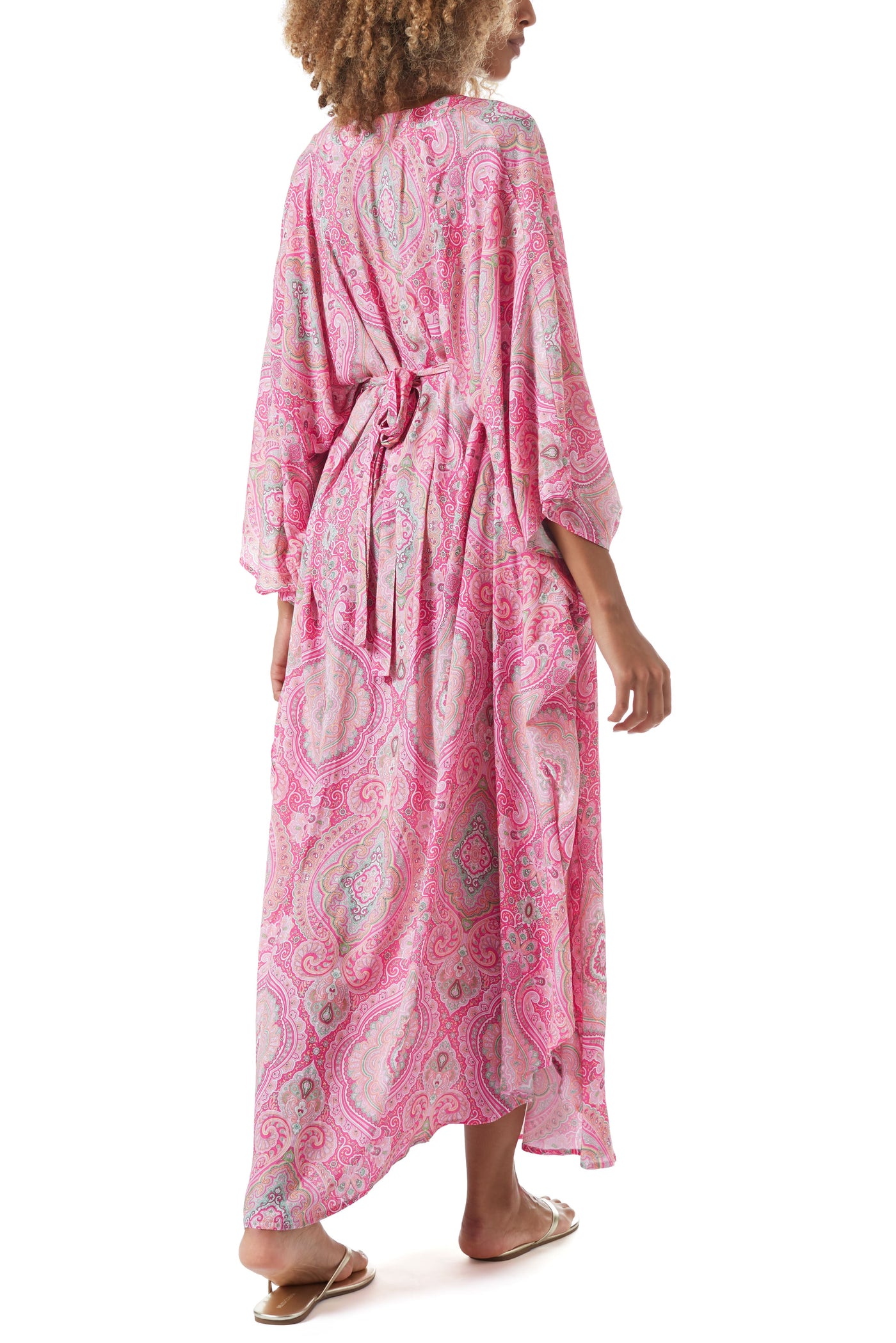 Gabriella Blush Paisley Kaftan, pink