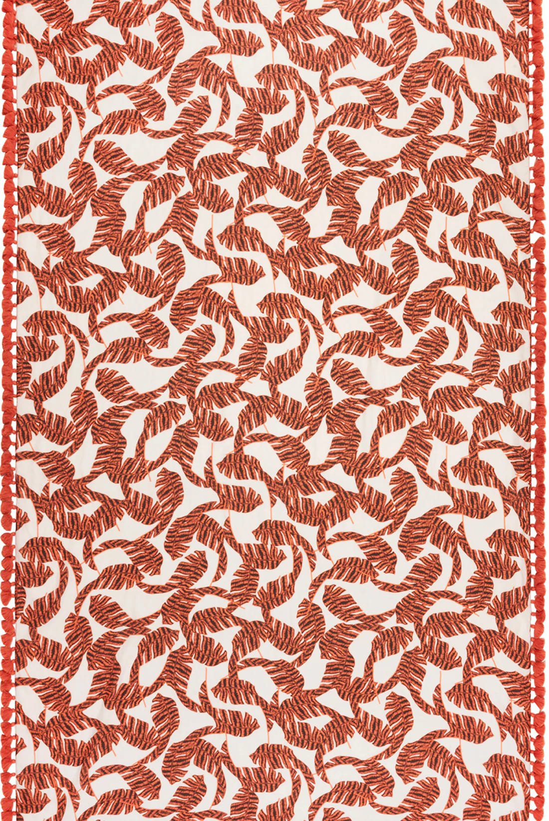 Compton Sarong mit Quastenbesatz - Braun Mehrfarbig