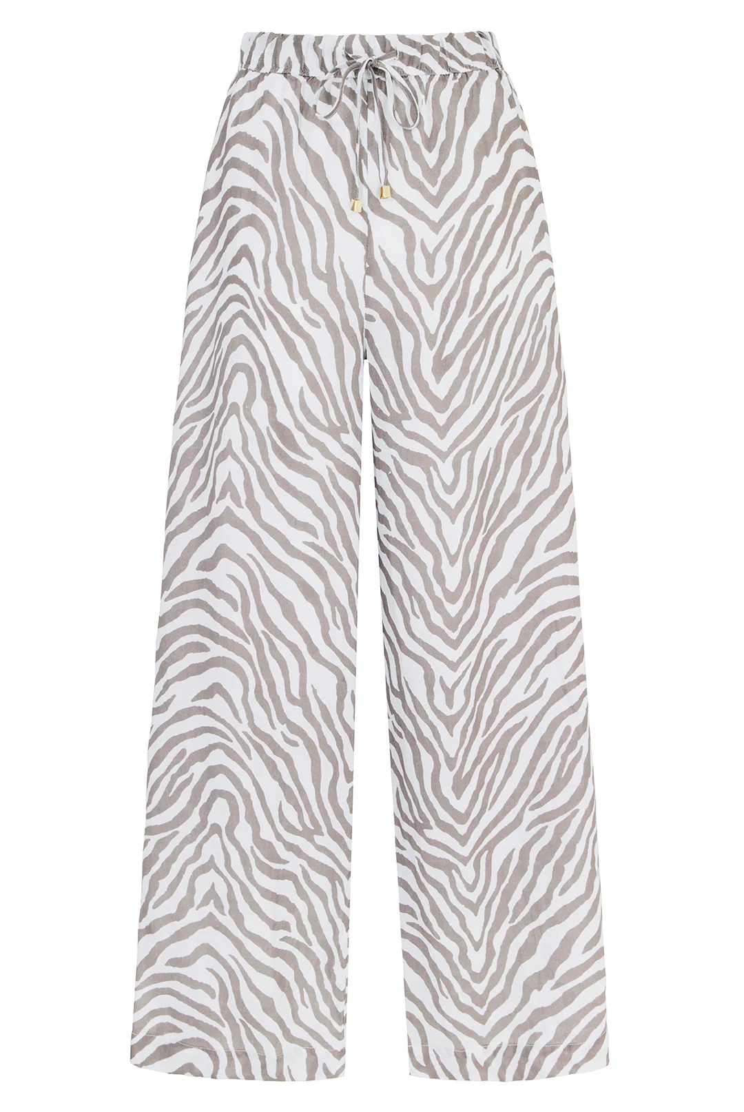 Leinen Strandhose im Zebra Look - Oracabessa