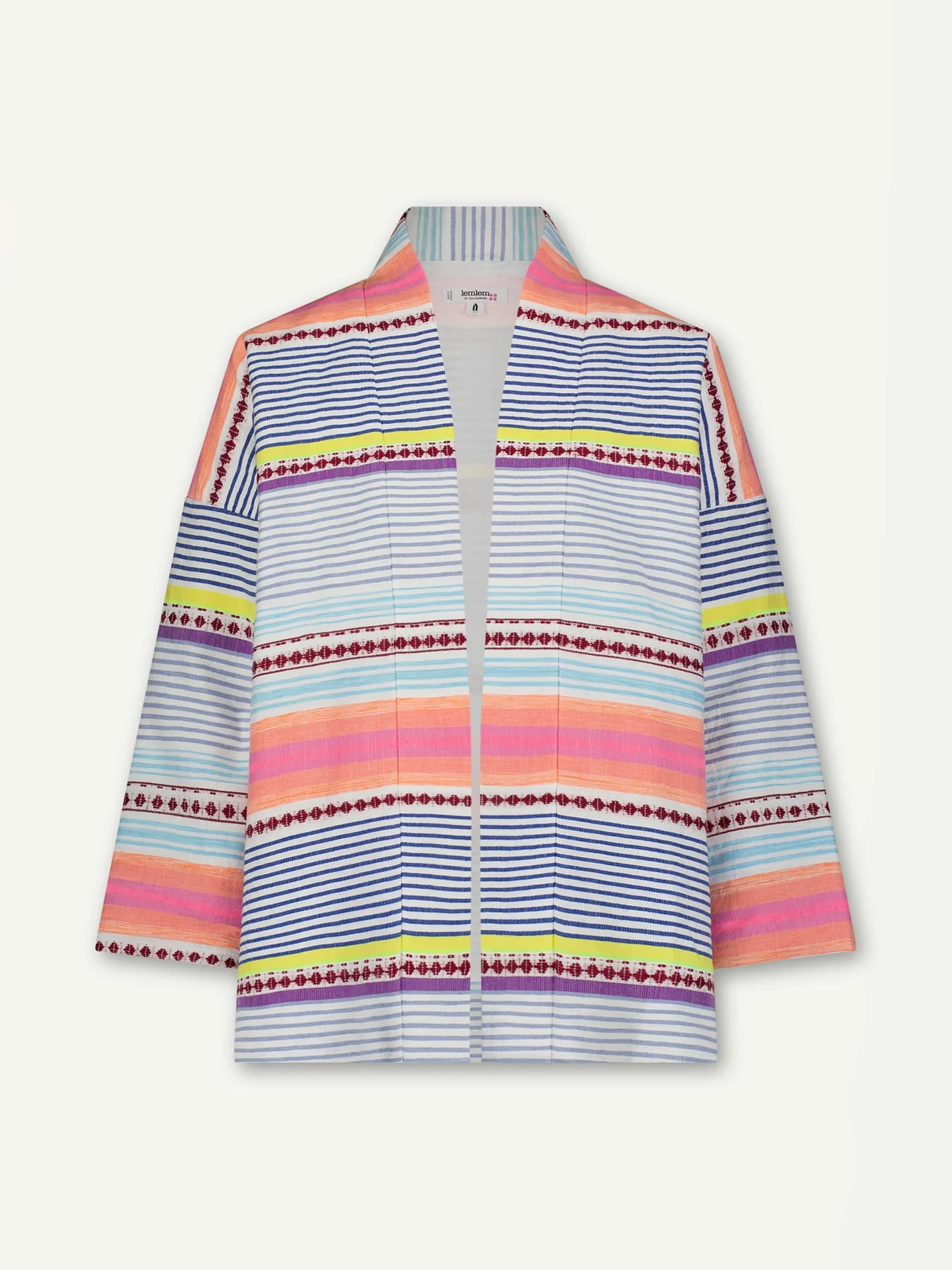 TERARA Jacke aus Baumwolle mit Streifen- in Pink/Multi