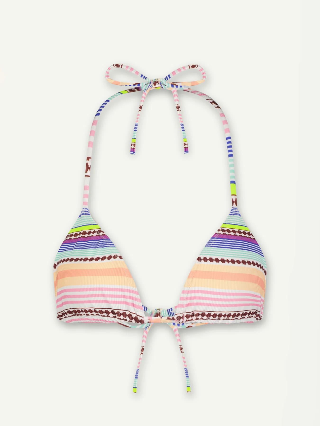 MALIA Traingle Bikini mit Streifen - in Pink/Multi