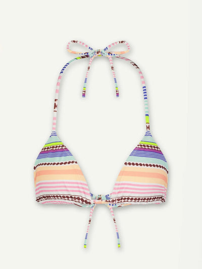 MALIA Traingle Bikini mit Streifen - in Pink/Multi