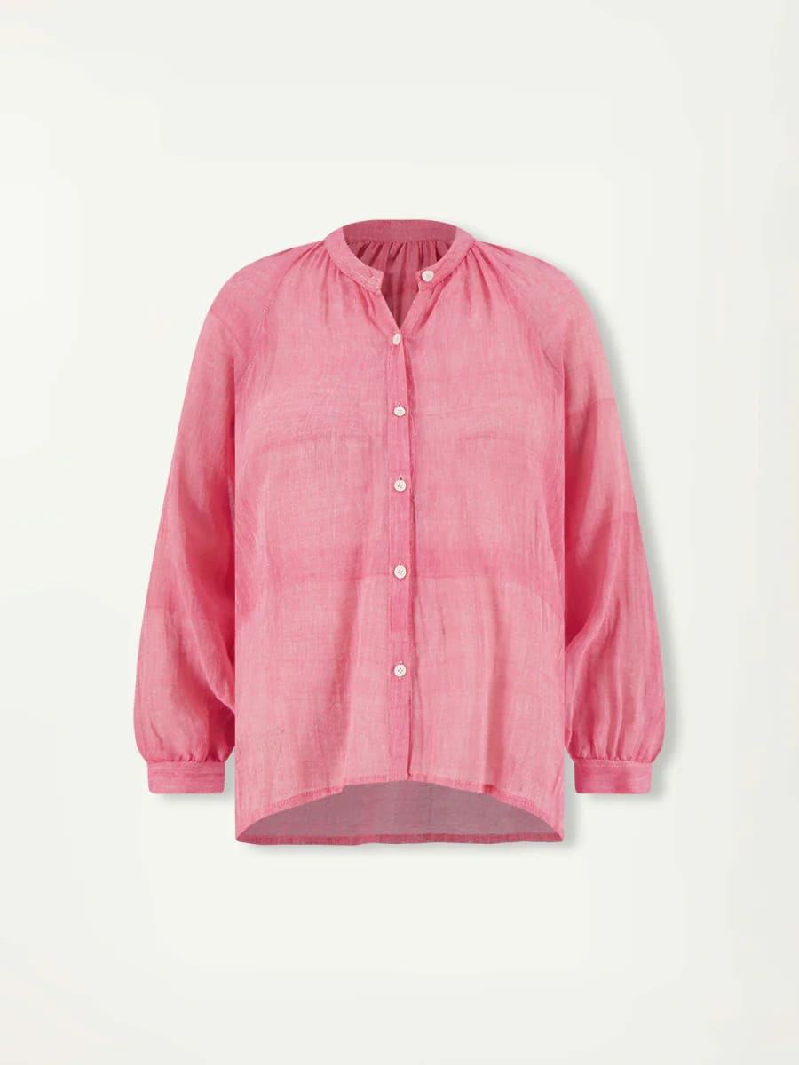MITA Bluse mit Knopfleiste - Pink