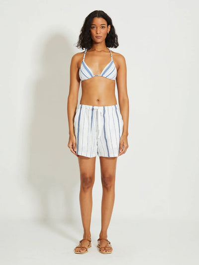 SAFIA Shorts aus Baumwolle mit Streifen - Weiss