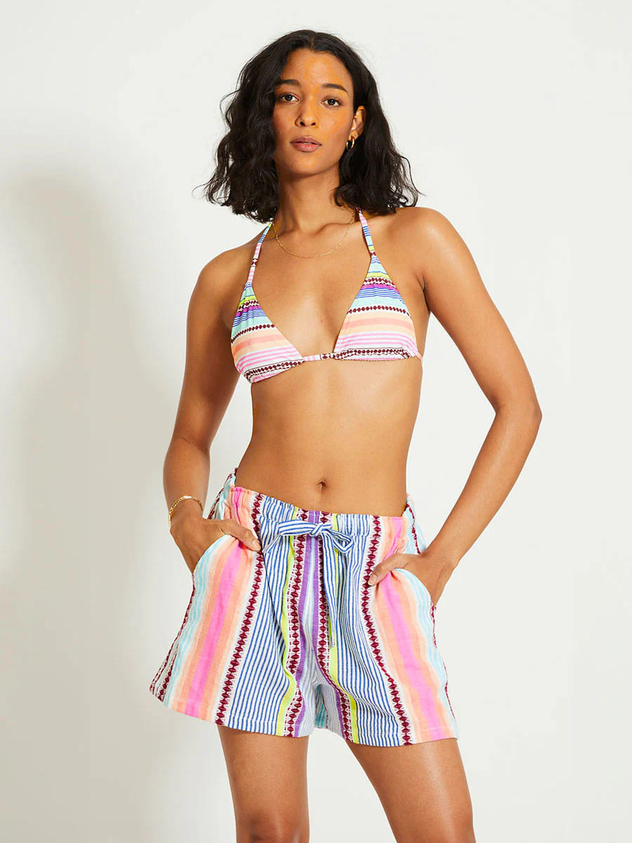 SAFIA Shorts aus Baumwolle - in Pink/Mehrfarbig