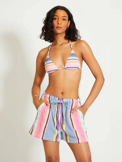 SAFIA Shorts aus Baumwolle - in Pink/Mehrfarbig