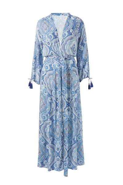 Gabby Paisley Kaftan, blau