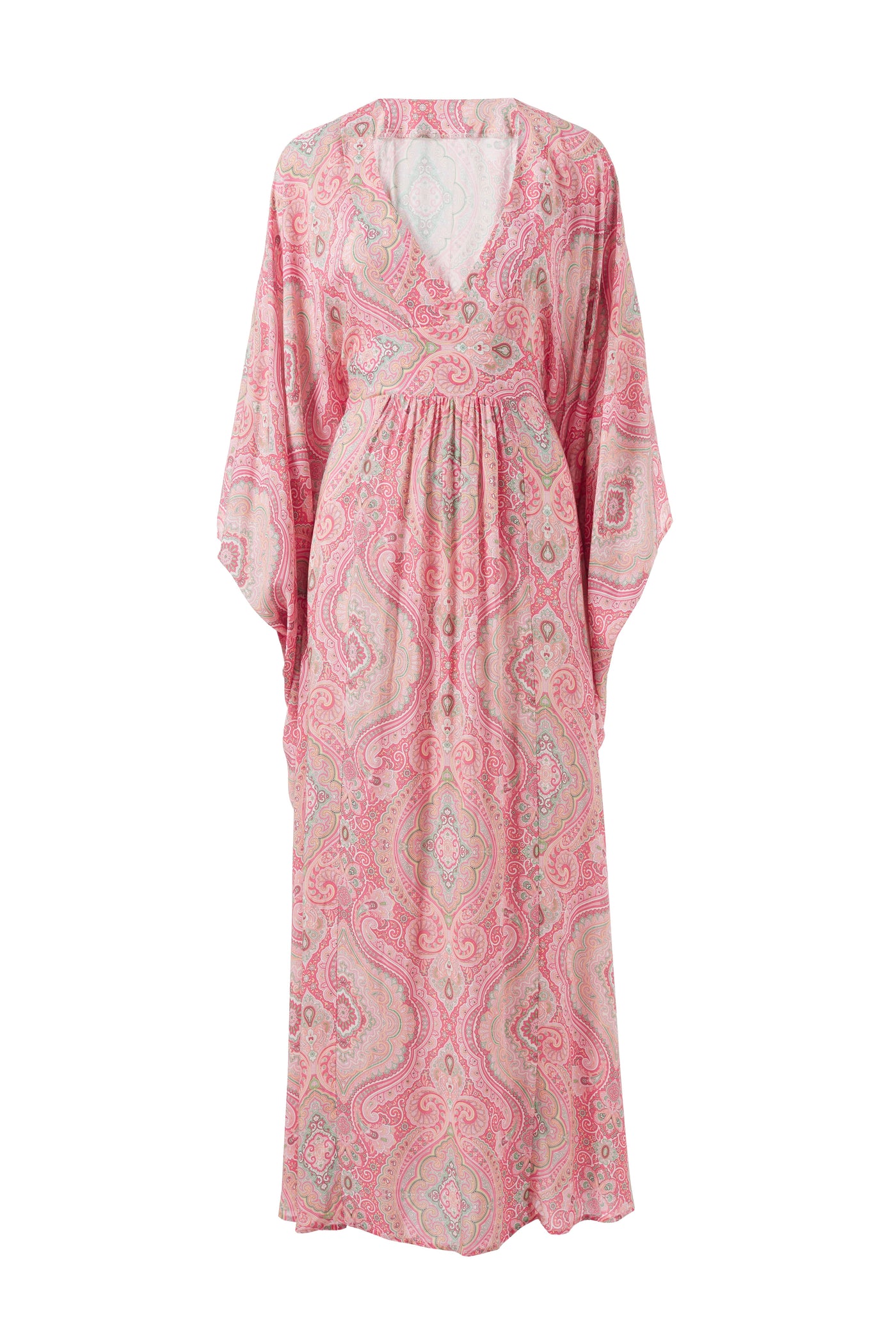 Gabriella Blush Paisley Kaftan, pink