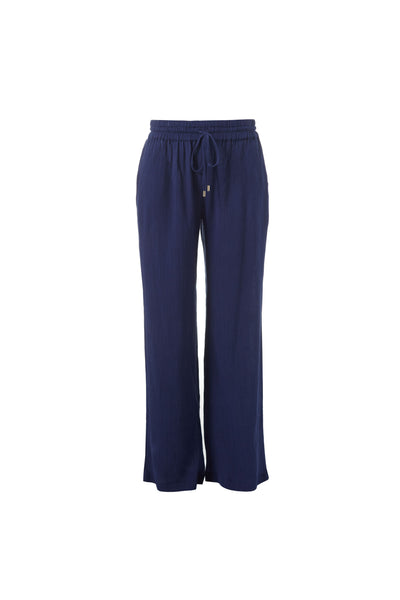 Lange Hose Krissy aus Baumwolle in Navy Blue