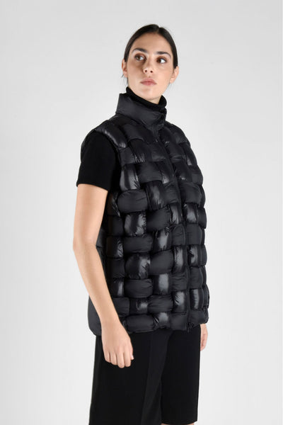 Lange wattierte Weste von Canadian aus 100 % Nylon mit leichter, atmungsaktiver Polyesterfüllung – ärmelloses Design für Wärme und maximale Bewegungsfreiheit