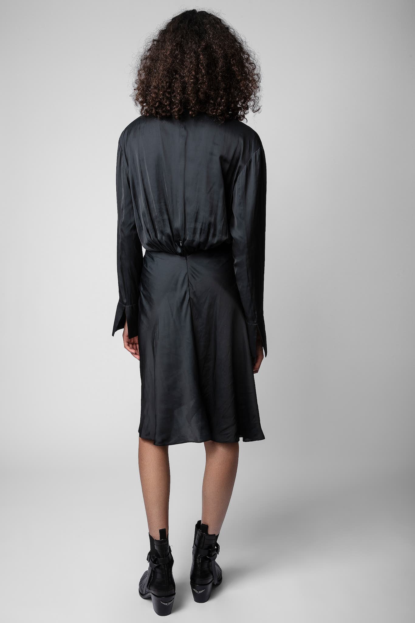 Kleid Rozo aus Satin - Schwarz