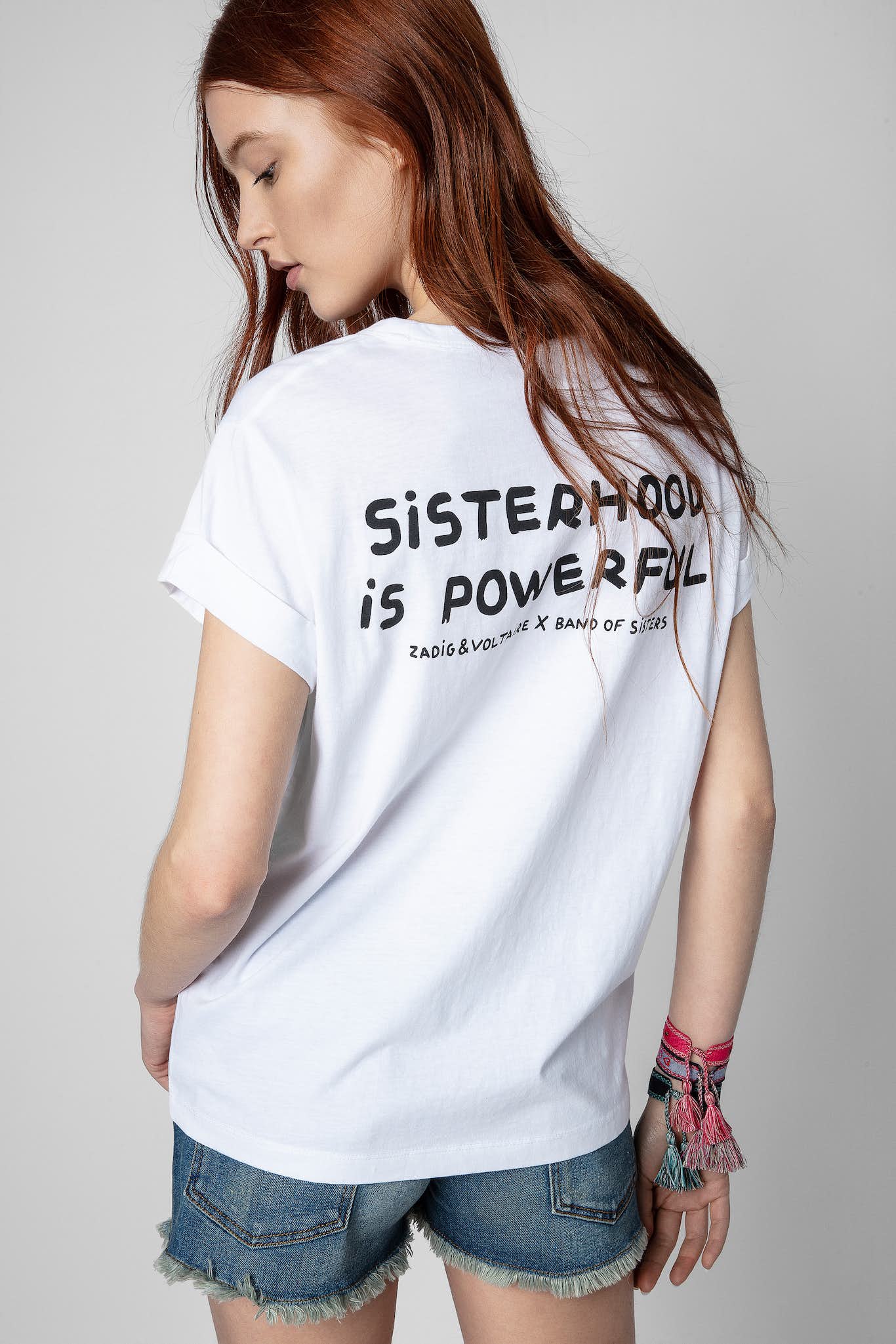 T-Shirt Anya Band of Sisters - Weiss bedruckt