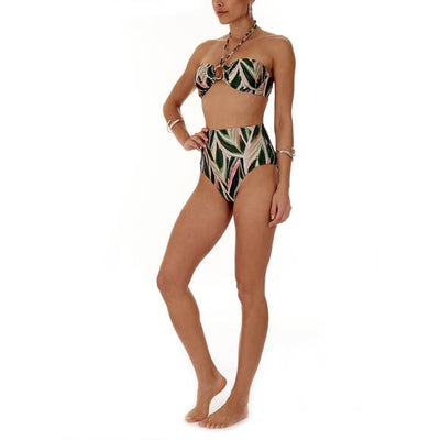 Bikini printed in Araruta Print, green patterned