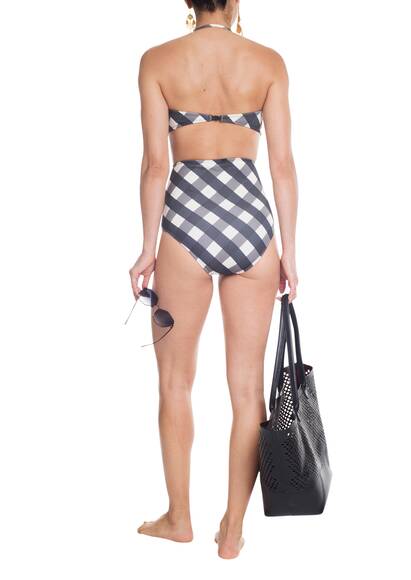 Bikini in gingham pattern, black/white