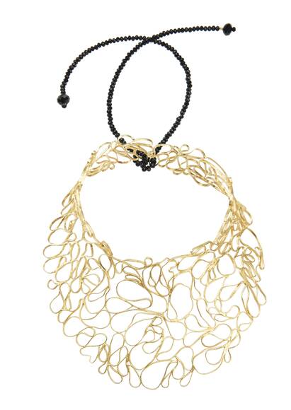 Golden Lace Necklace, gold plated
