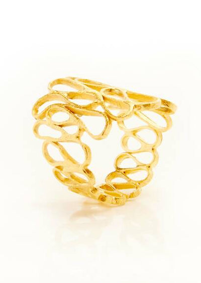 Ring Dentelle d'Or, vergoldet