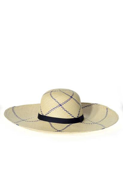 PLAYA 6" sun hat with a wide brim natural/navy