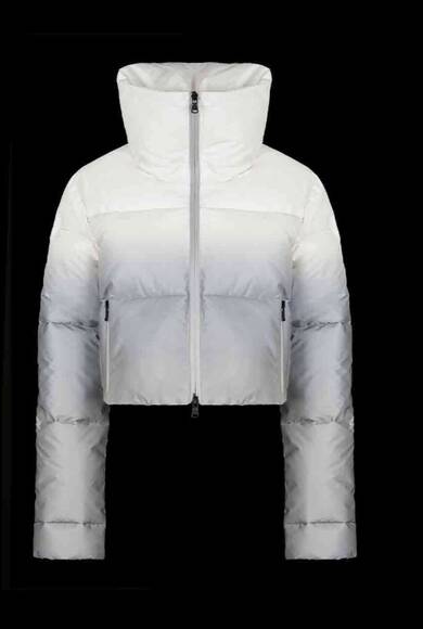 Mia Short down jacket, reflective white/silver