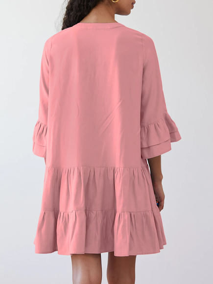 Nina Short Dress - Strawberry Pink