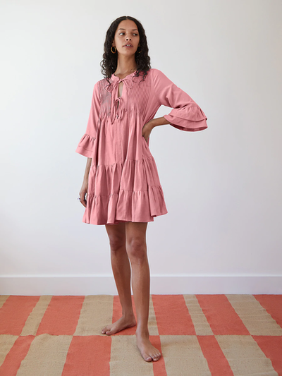 Nina Short Dress - Strawberry Pink