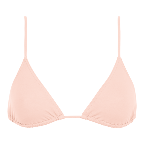 Mouna Triangle Bikini Top, Pastel Pink/Eau de Rose