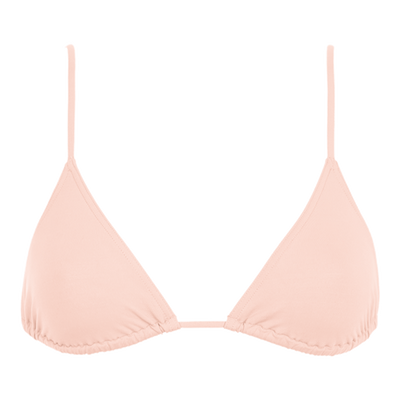 Mouna Triangle Bikini Top, Pastel Pink/Eau de Rose
