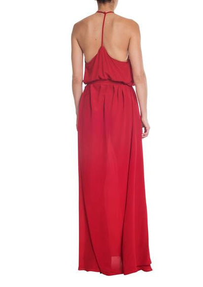 Tulla Diamond Detail Maxi Dress, Red
