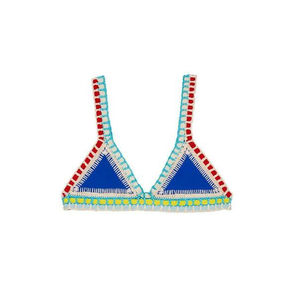 Tuesday Triangle Bikini, royal blue/multi