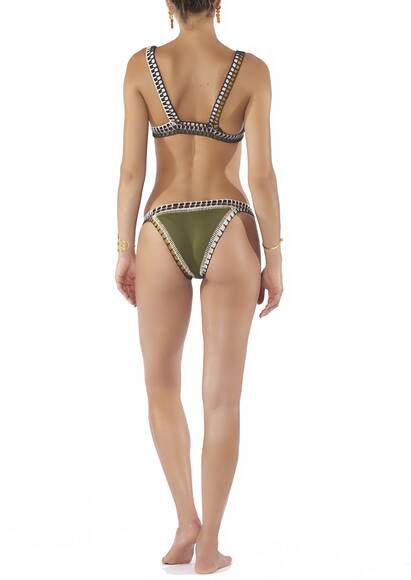 Wren triangle bikini, olive/multi