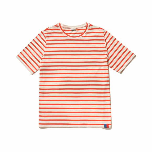 T-Shirt 'The Modern' - weiss/orange-rot