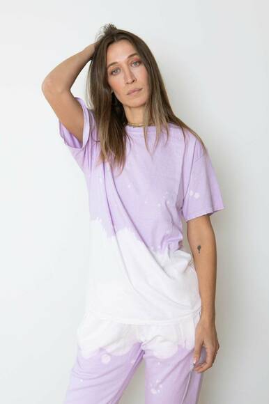 T-Shirt Lilac Acid Wash, flieder