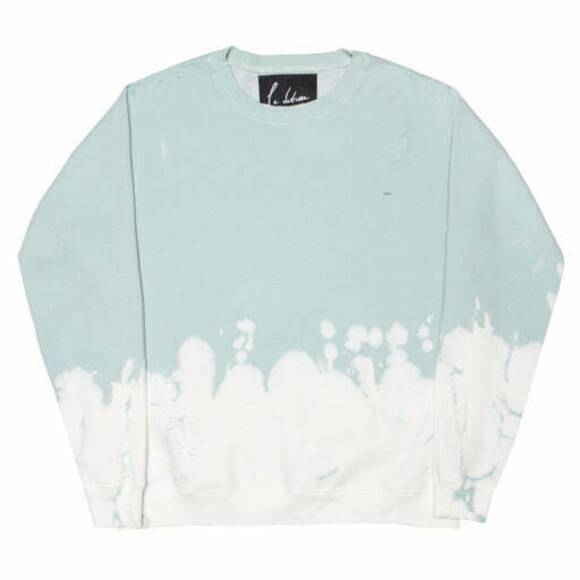 Seafoam Acid Wash sweatshirt, blue/turquoise
