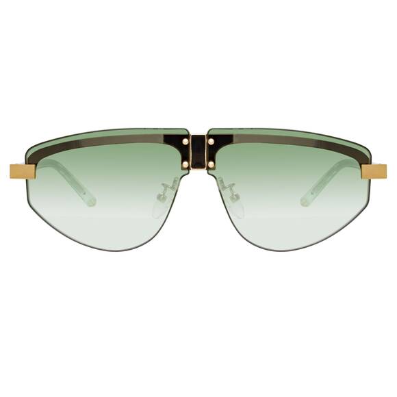 Hyacinth Aviator Sunglasses in Yellow Gold - Matthew Williamson x Linda Farrow