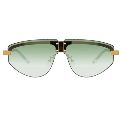Hyacinth Aviator Sunglasses in Yellow Gold - Matthew Williamson x Linda Farrow