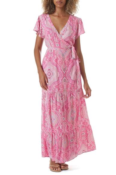 Barrie Maxi Kleid, pink/blush paisley
