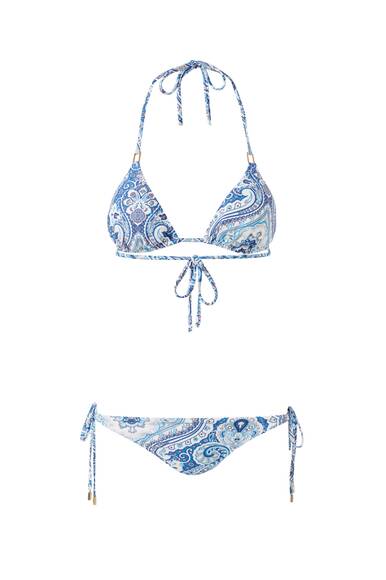 Cancun Paisley Bikini, blue