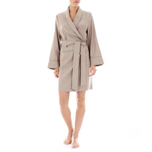 Flannel dressing gown - Alix Fig, beige