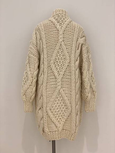 Chunky Cardigan Strickmantel, creme