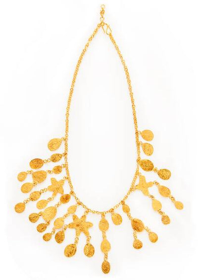 Lange Halskette Sharq, vergoldet