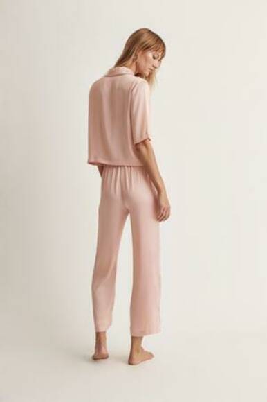 Seiden Tay Pyjama Set, rosa